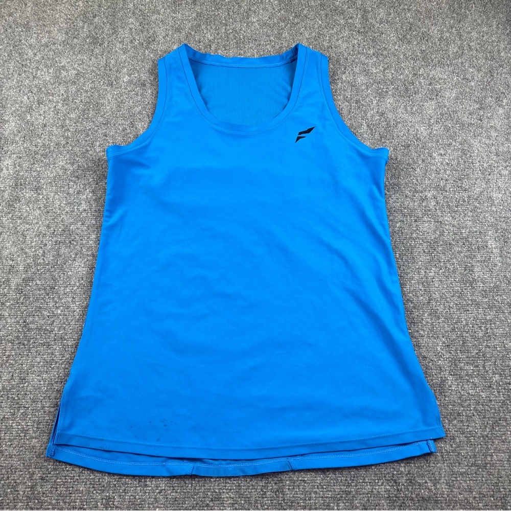 FLAG NOR FAIL Women’s Blue Mesh Back Athletic Tank Top size: Medium